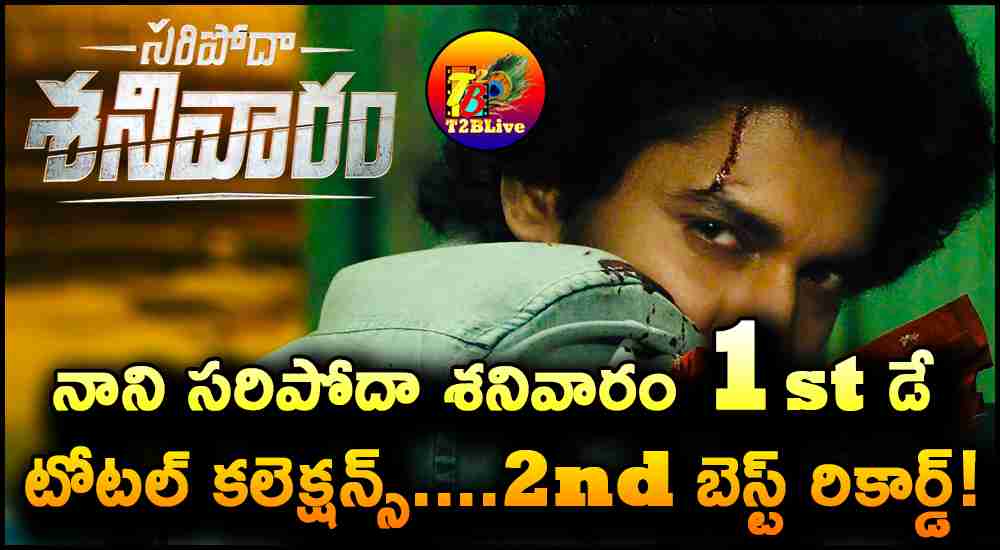 SARIPODHAA SANIVAARAM movie 1st Day WW Total Collections