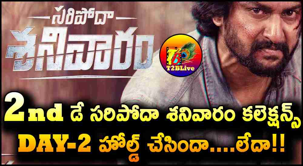 SARIPODHAA SANIVAARAM movie 2nd Day Box Office Collections