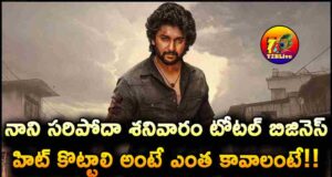 Nani SARIPODHAA SANIVAARAM Movie WW Business and Break Even Target